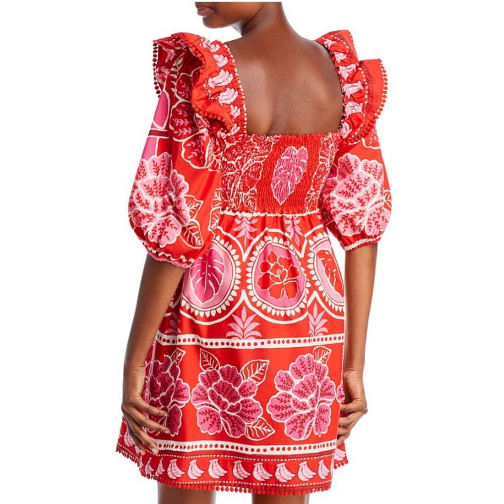 FARM Rio Red Floral Mini Dress - Picture 8 of 16